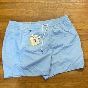 NWT Duck Head M's 6" Solid Sailport Swim Short- Sky Blue